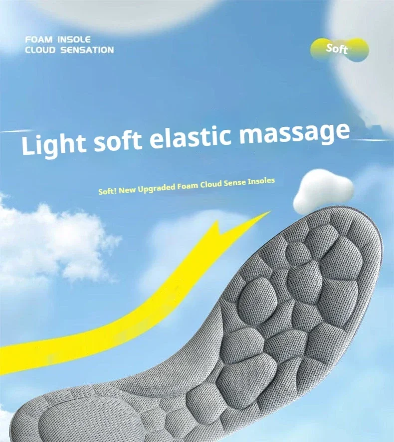 Weiche Sport-Einlegesohlen Unisex Fußmassage-Einlegesohlen Beifuß-Deodorierende Schuhpolster 2 Stück/6 Stück – Detail 1