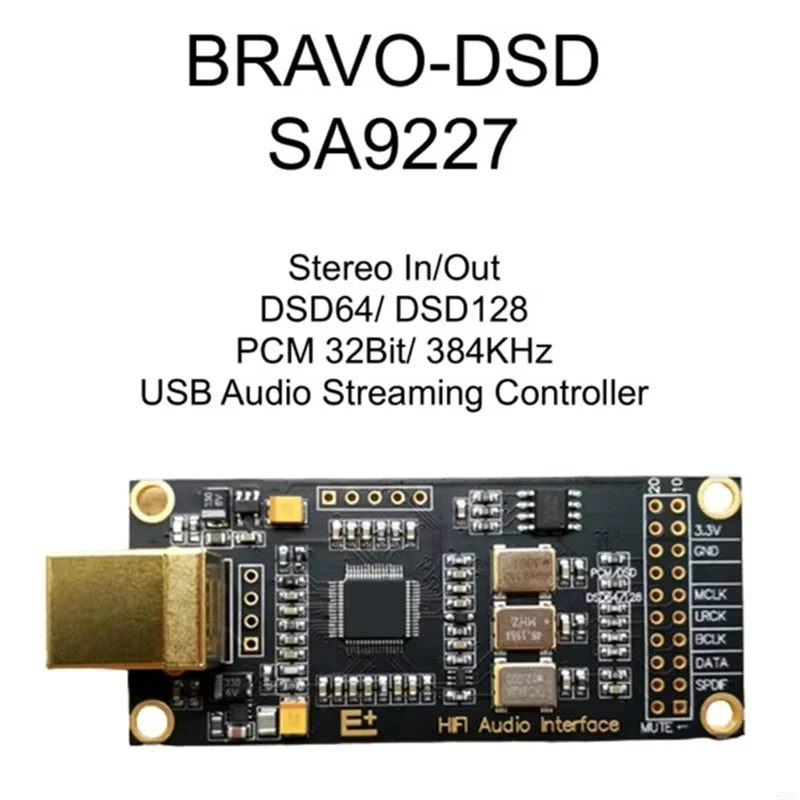 SA9227 HIFI USB Decoders Converter Development Board DAC Daughter Board For PC, USB Streaming Controller 24Bit 384Khz