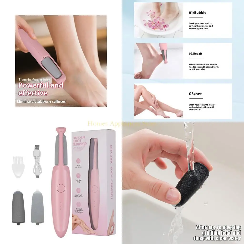 

D0AB Electric Foot Callus Remover Foot Dead Skin Remover Rechargeable Foot Scrubber