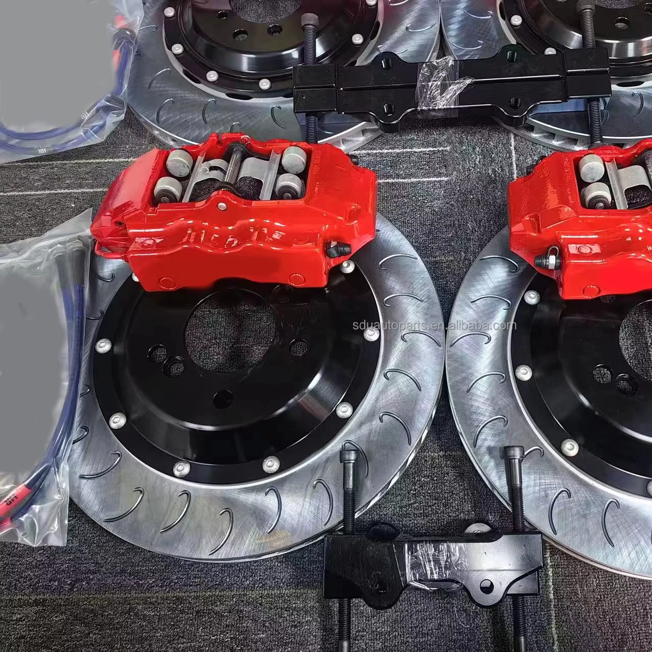 26 Style Custom Brake Color Floating Screw Rotor Disc Big Brake Kit 6 Piston Caliper 355mm Slotted Rotor Set