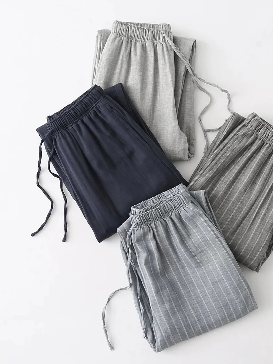 Men's Pajama Pants Spring and Autum Thin Loose Plus Fat Plus Size Summer Casual Wearable Home Pants