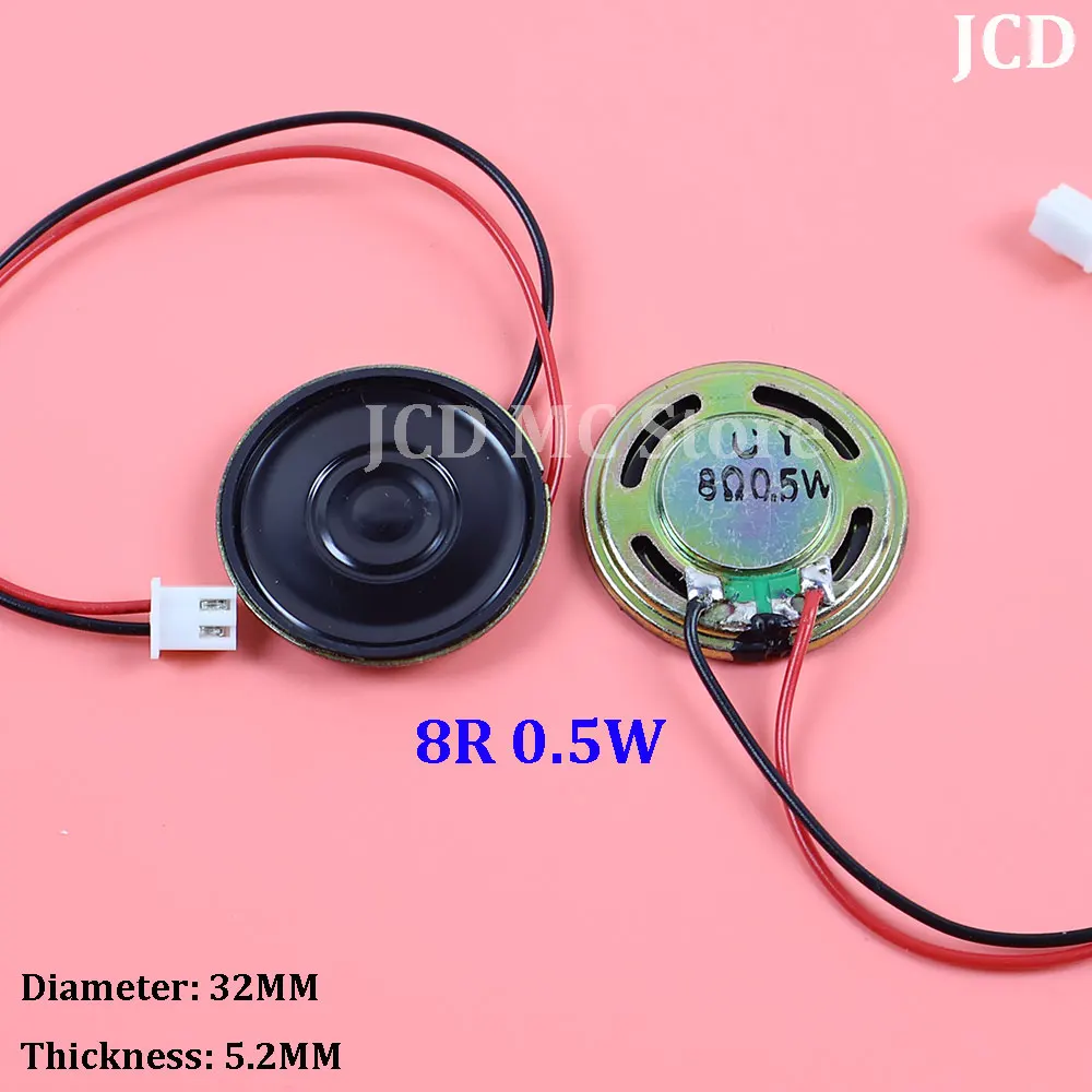 

2pcs 8R 32R 8 32 Ohms 0.5W 1W 2W Diameter 20 23 26 28 30 32 36 40 50 MM Ultra-thin Speaker XH DuPont Line 2.54 Terminal