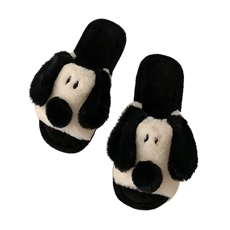 Winter Warm Plush Home Slippers Bedroom Cotton Slippers Soft Flip Flops Household Warm Furry Women Men Shoes Indoor Slippers