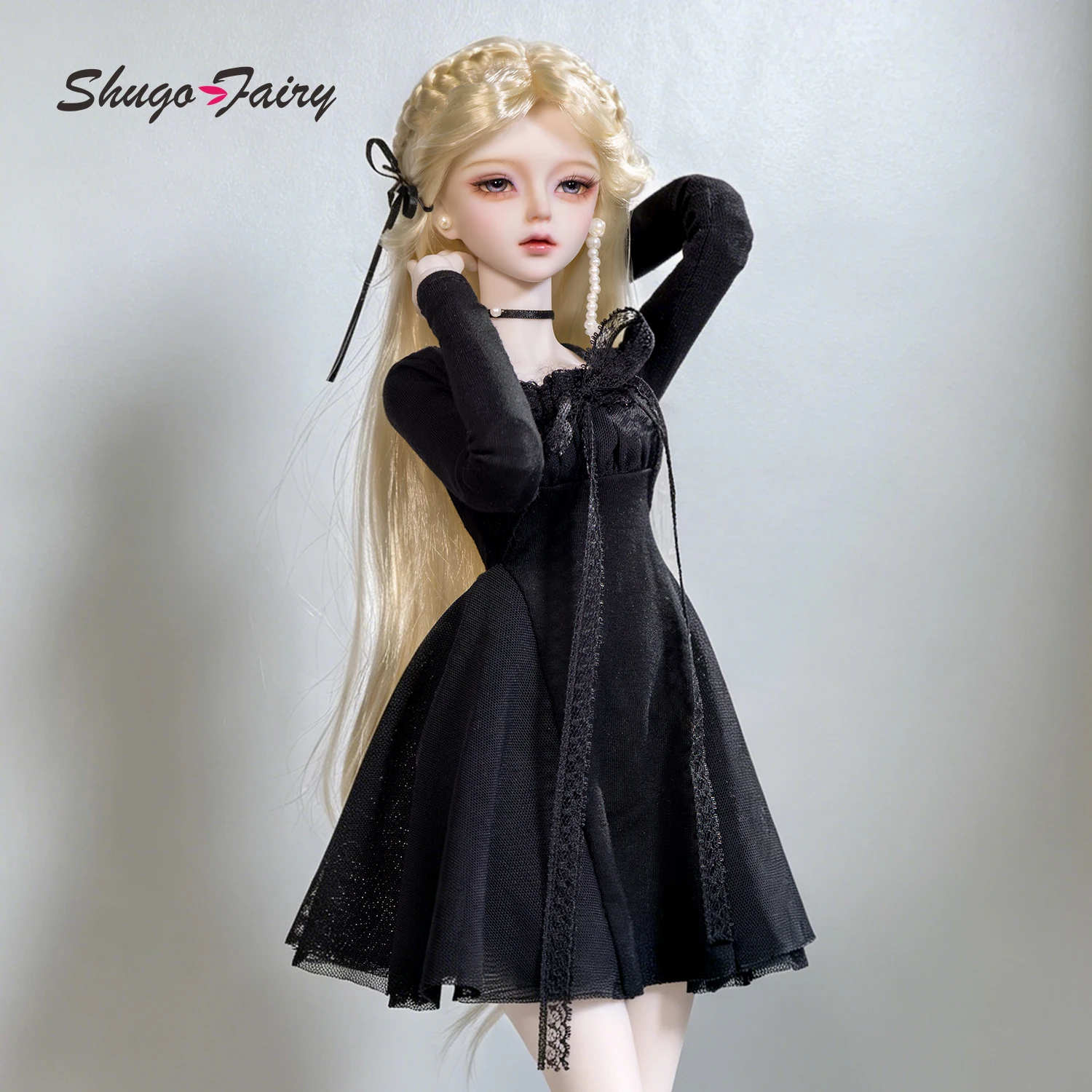 ShugaFairy Carmen L BJD Doll 1/4 Fullset Collectible Art Doll Gentle Vintage Style Birthday Gift Ball Jointed Doll Black Dress