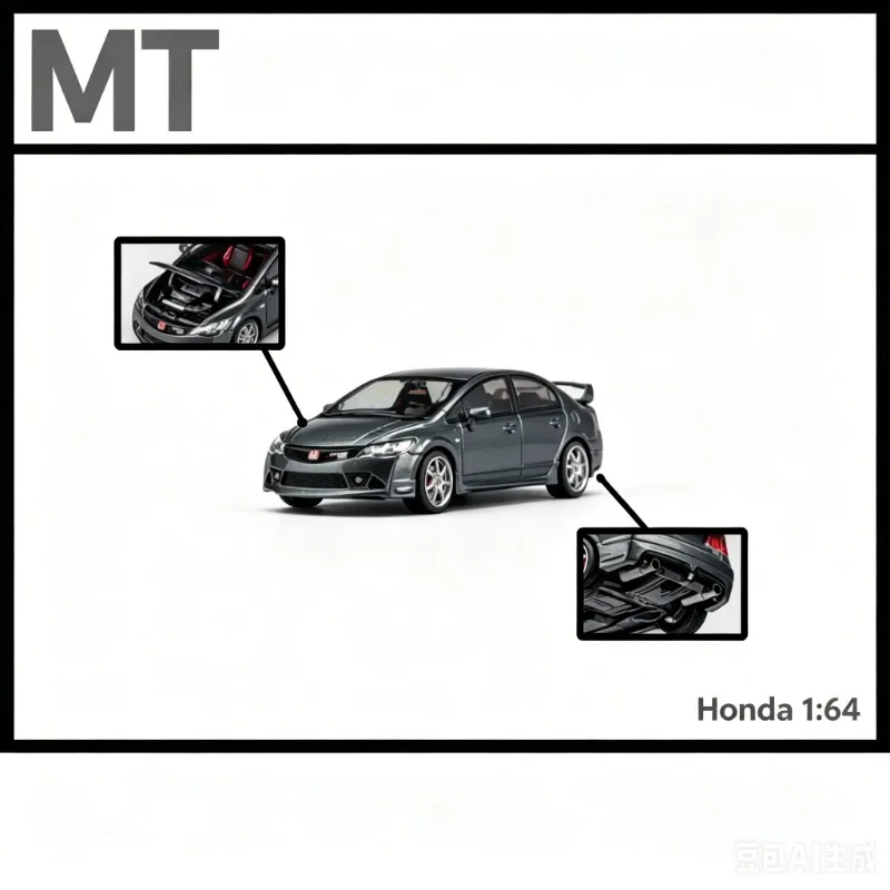 

MT 1:64 Honda Civic FD2 infinite die-casting alloy simulation car model for boys as a gift and souvenir.