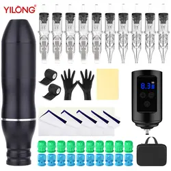 Tattoo Machine Professional Complete Tattoo Kit Tattoo Pen Kit Tattoo Kit Cartridge for Beginners Rotary with Tattoo Accessory