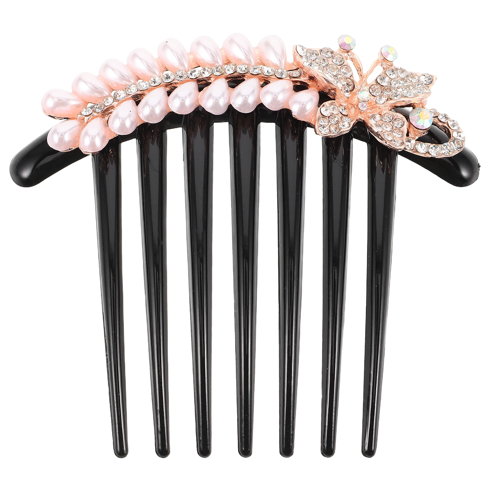 

Vintage Comb With Pearls Elegant Clips For Women Durable Lightweight Updo Accessories Sparkle Rhinestone Design Formal Occasion