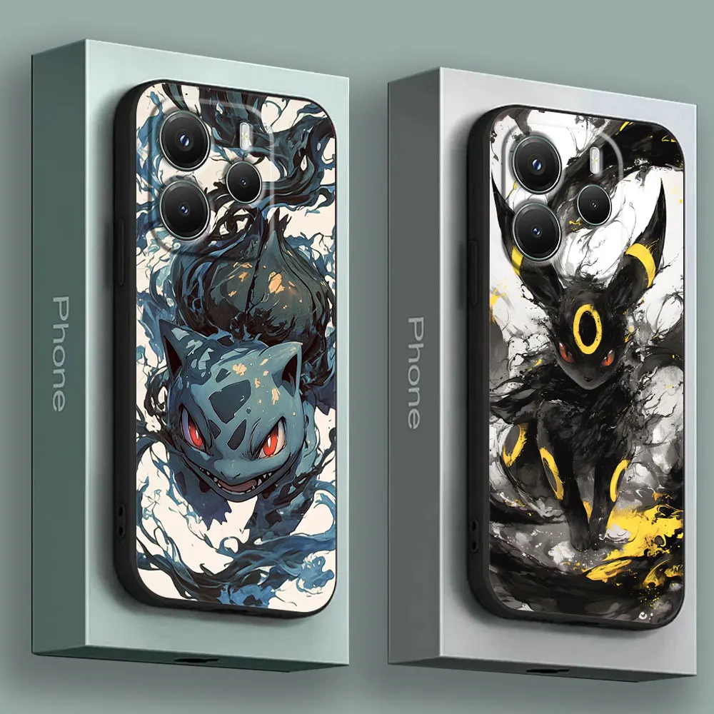 

Pokemons Bulbasaur Umbreon Gengar Phone Case for Xiaomi Redmi 14C 12C 10C 13C Redmi Note 14 13 12 11 10 Pro Plus 5G 11S 9S Cover