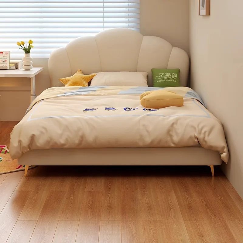 &Simple Single Kids Beds Decoration Safety White Design Princess Children Beds Girls Modern Style Lit Enfant Furniture For Home
