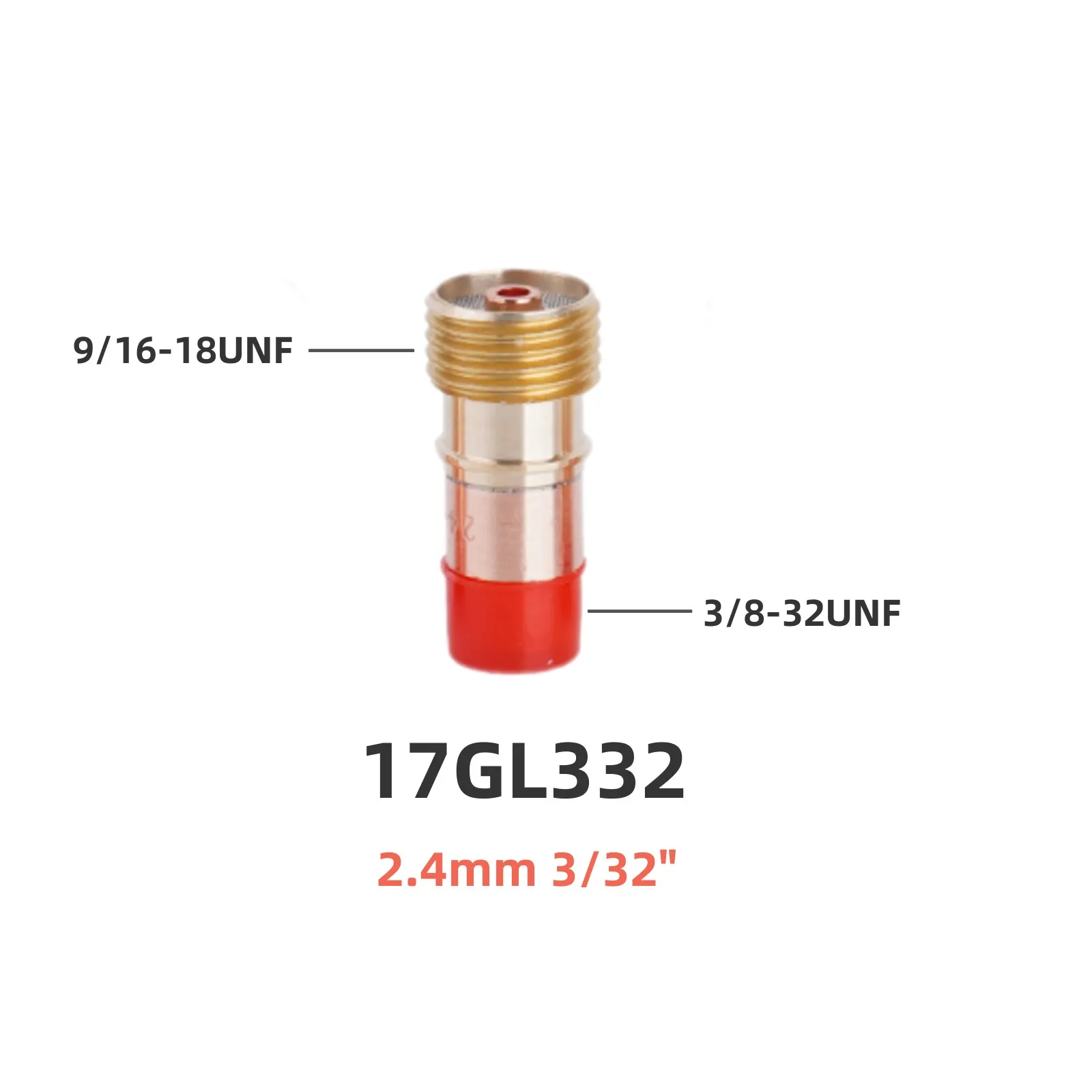 5/10Pcs 1.0/1.6/2.4/3.2mm TIG Stubby Gas Lens Collet Body 17GL040 17GL116 17GL332 17GL18 WP17/18/26 Welding Torch Consumables