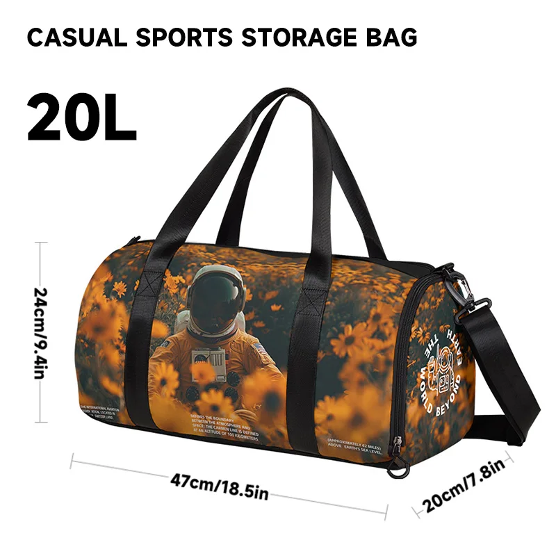 

National Tide Wind Cool Astronaut Travel Training Swimming Dry Wet Separation Independent Shoe Bin Sports Fitness Bag