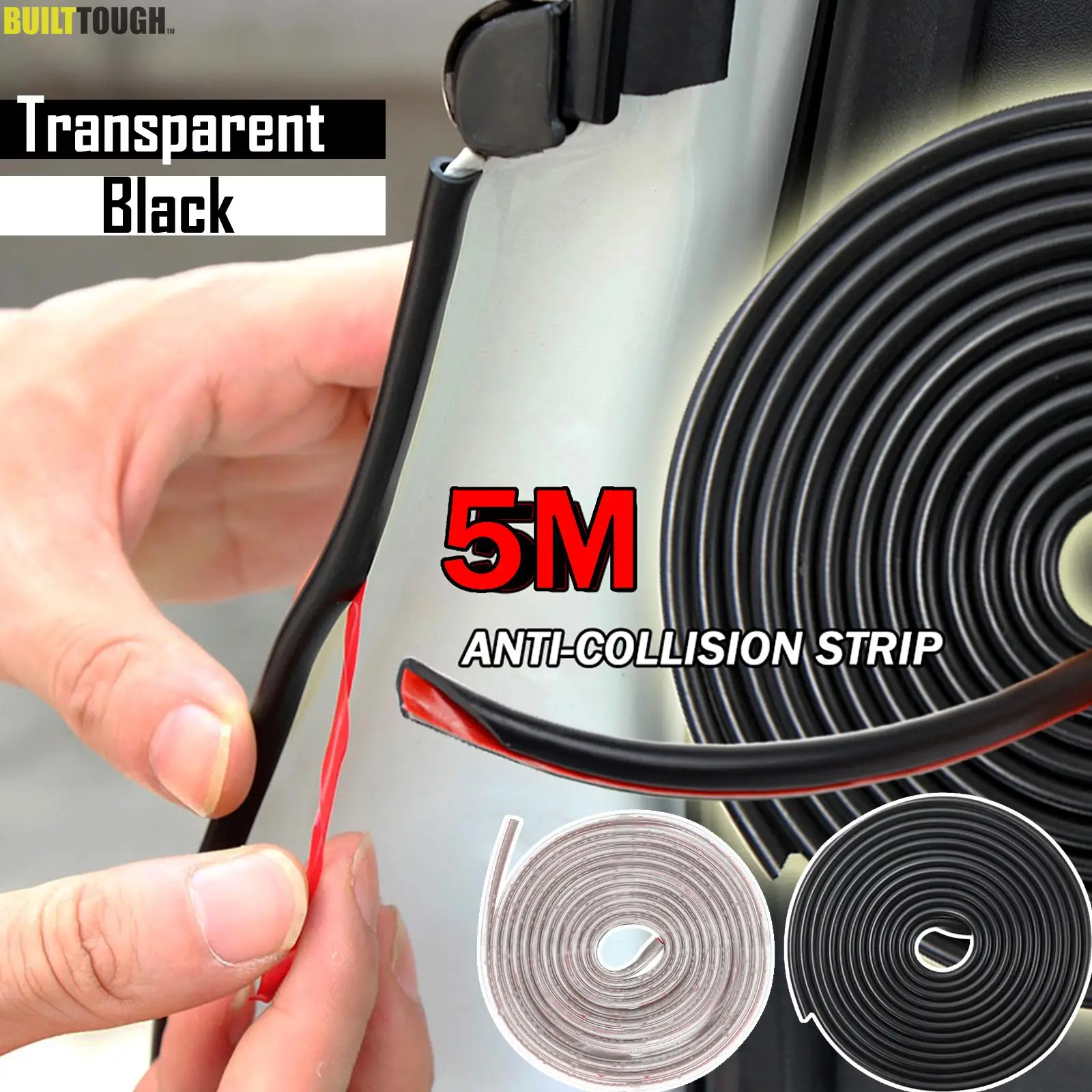 5m Car Door Scratch Strip Protector Edge Guard Rubber Seal Insert Sticker Styling For Kia Hyundai For LADA GRANTA VESTA