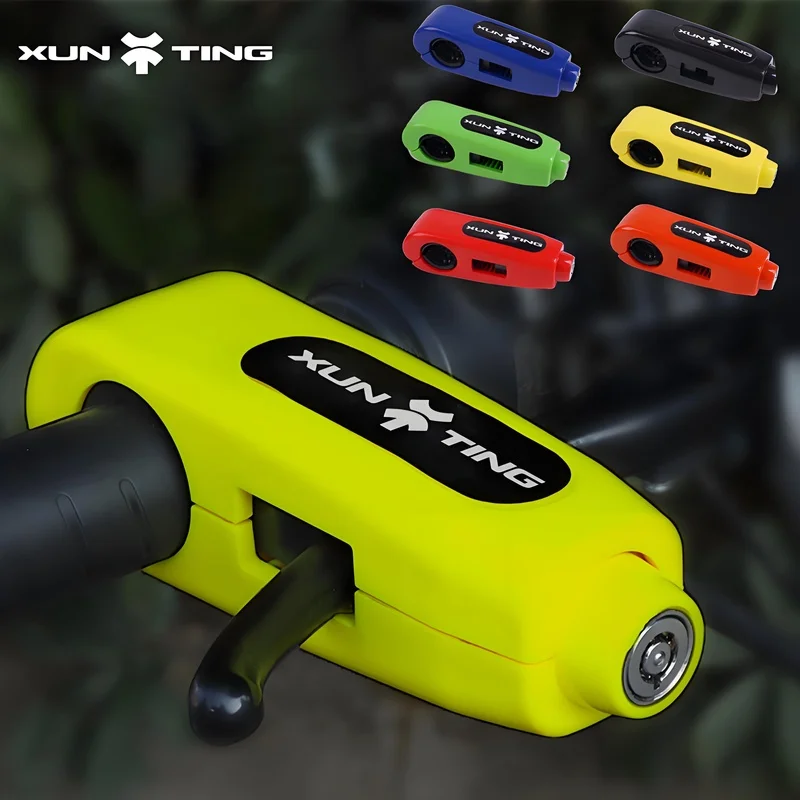 XUN TING Motorrad-Bremshebelschloss, schlüsselloses Press-Lenkergriff, Diebstahlsicherung für Roller, E-Bike