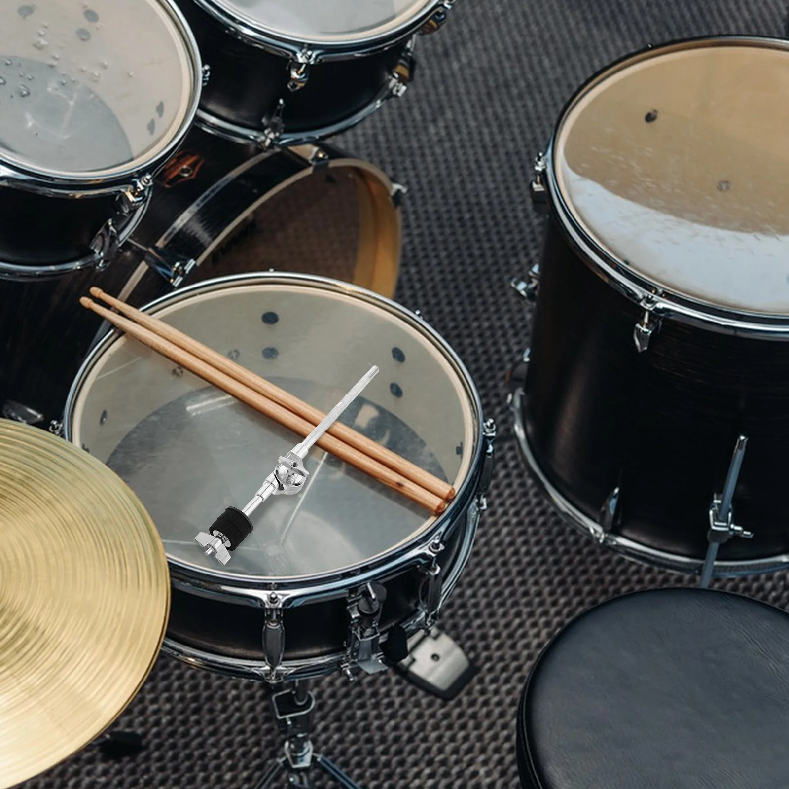 

Drum Cymbal Stacker Stand with Rotating Head Metal Construction for Enhanced Stability Adjustable Height Angle Compact Portable