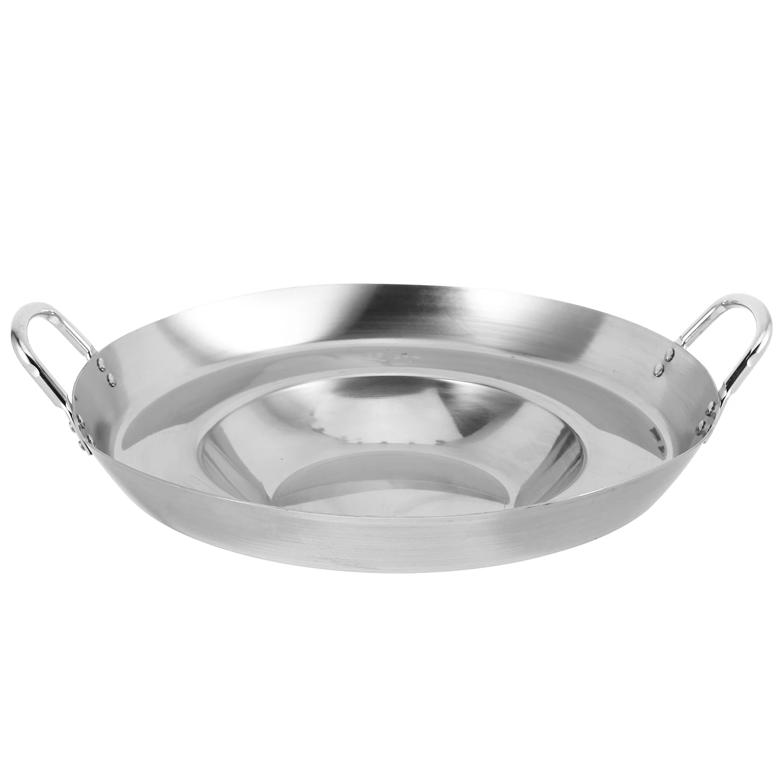 

Stainless Steel Nonstick Pan Concaved Skillet Induction Cooking Pans Flat Griddle Pan for Pancake Crepe Tortilla