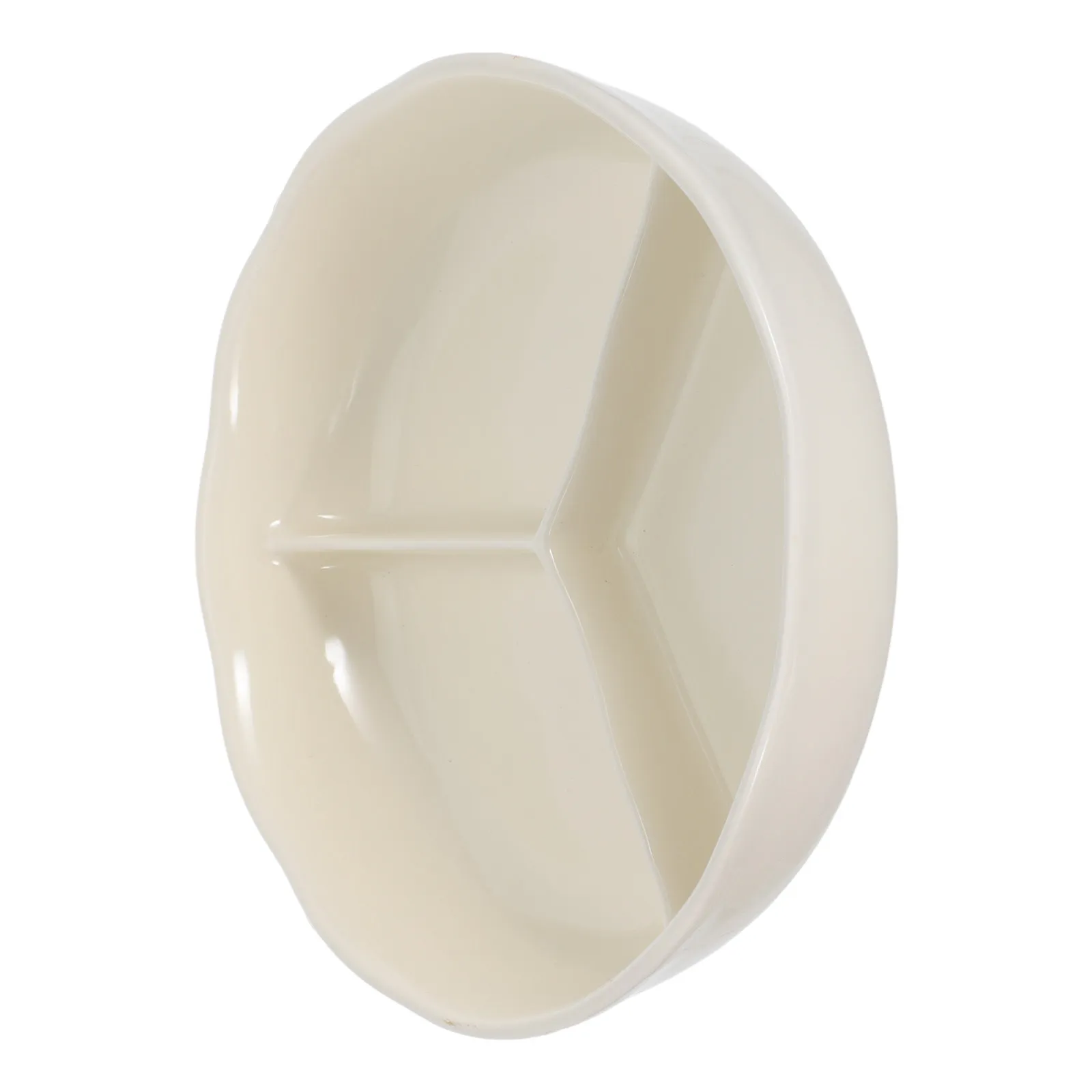 Ceramic Divided Dinner Plate Round 3 Section Plate Portion Control Food Divider Bowl Healthy Eating Meal Prep Outdoor Dining