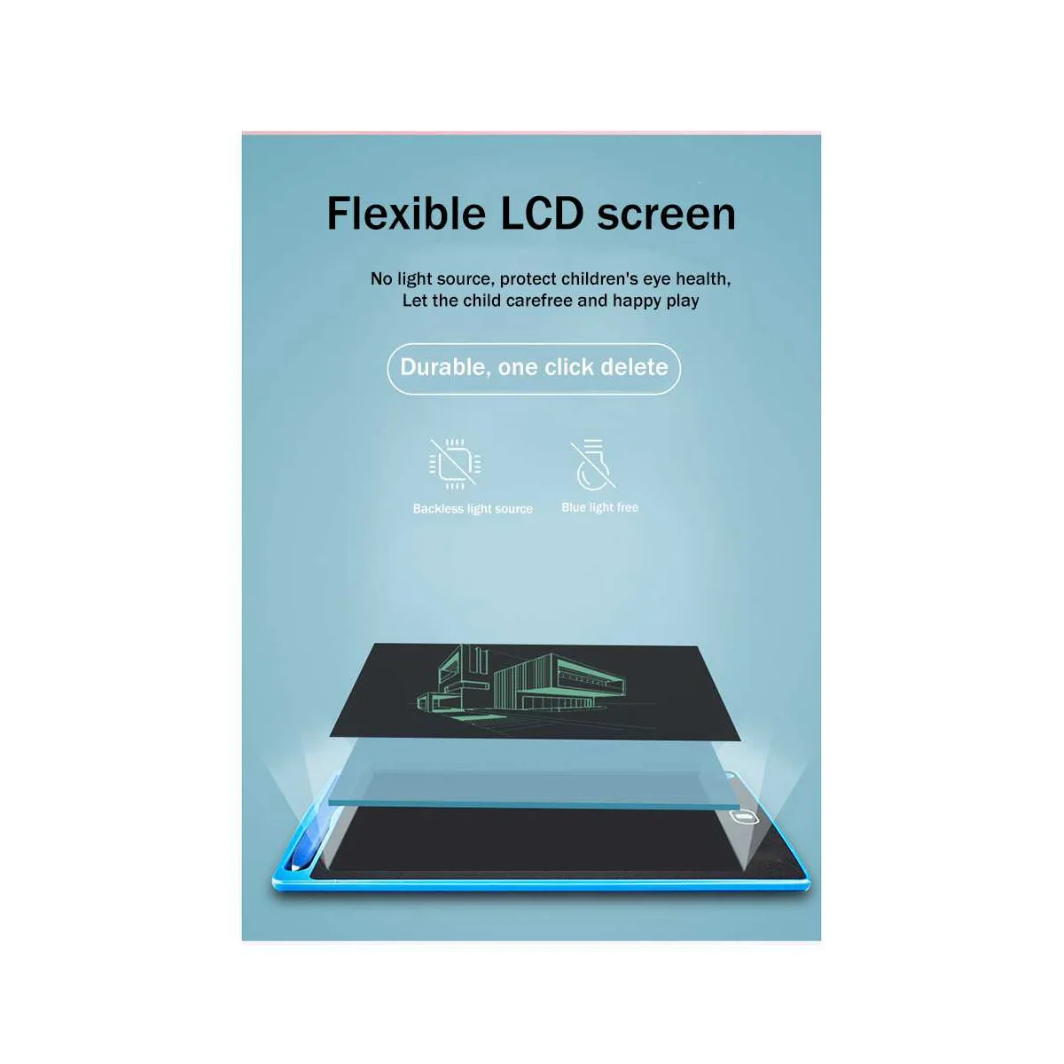 LCD Writing Pad 10 Inch Electronic Graphics Drawing Pads, Drawing Board , Digital Handwriting Doodle Pad Boy Blue