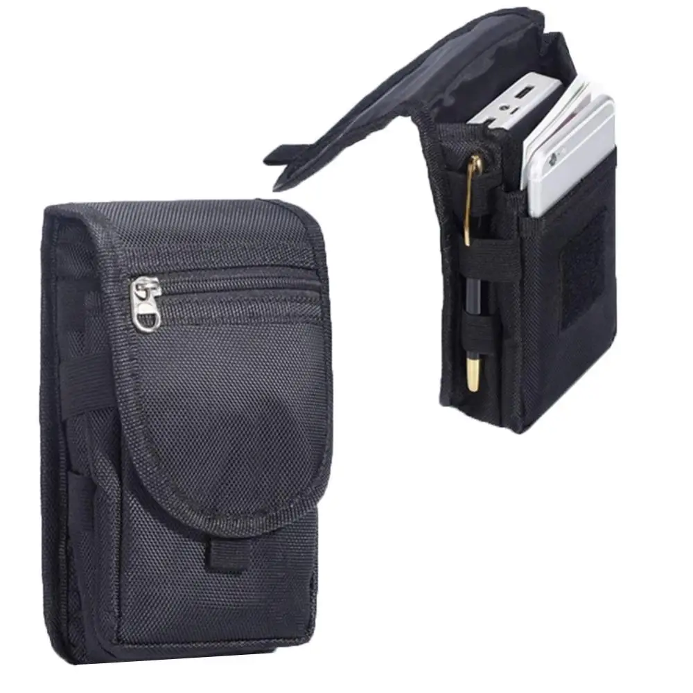 Custodia per cellulare fondina Unisex Multi tasche supporto per telefono cintura marsupio marsupio con tracolla