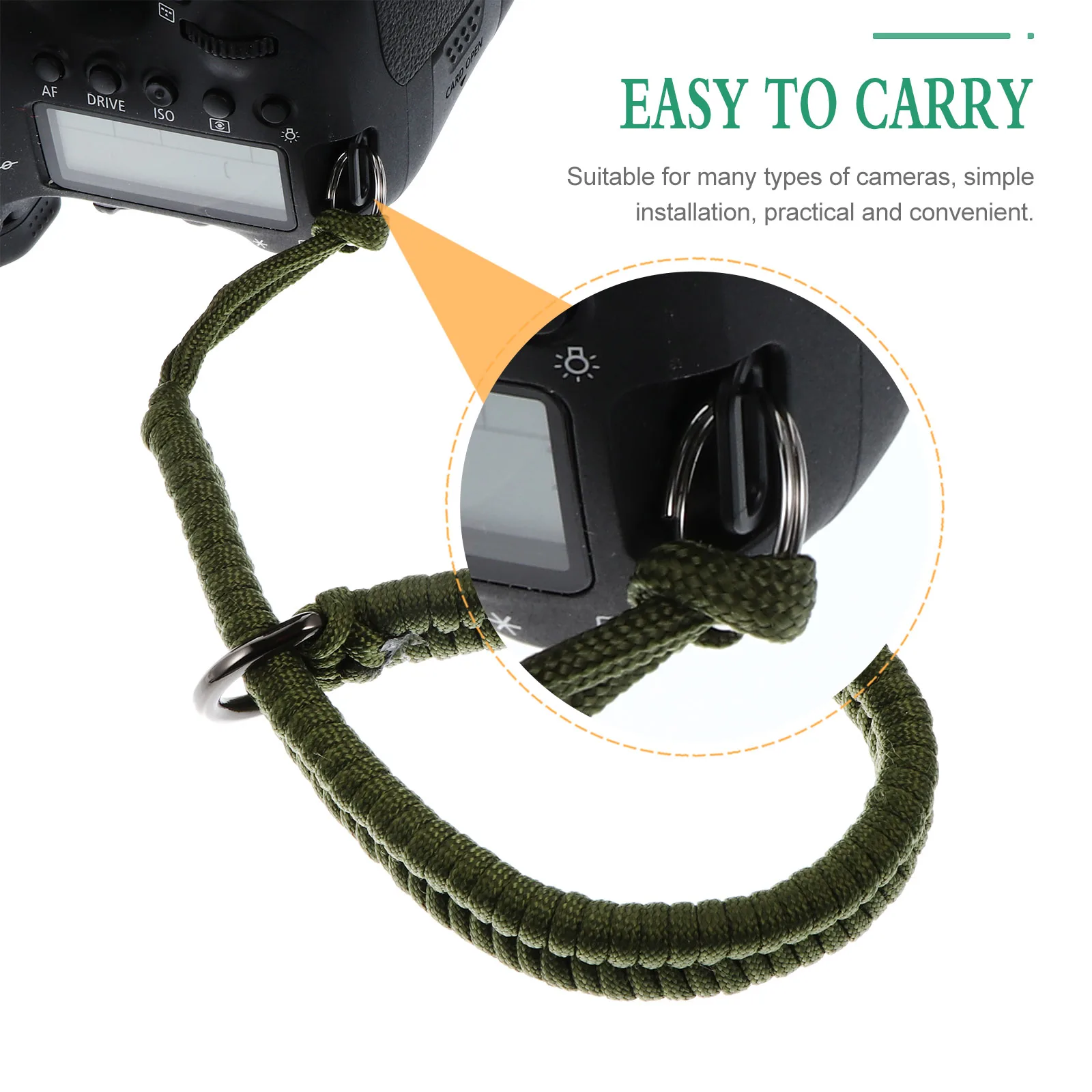 

for Green Stainless Steel Lanyards Thick Photographer Accessory Lightweight Comfortable Camera Wrist Strap Securing Rope