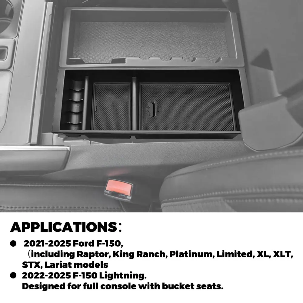 

Для Ford F150 2015-2020/Ford F250 F350 2017-2022 Supe центральная консоль подлокотник вставка-органайзер лоток поддон ящик для хранения контейнер