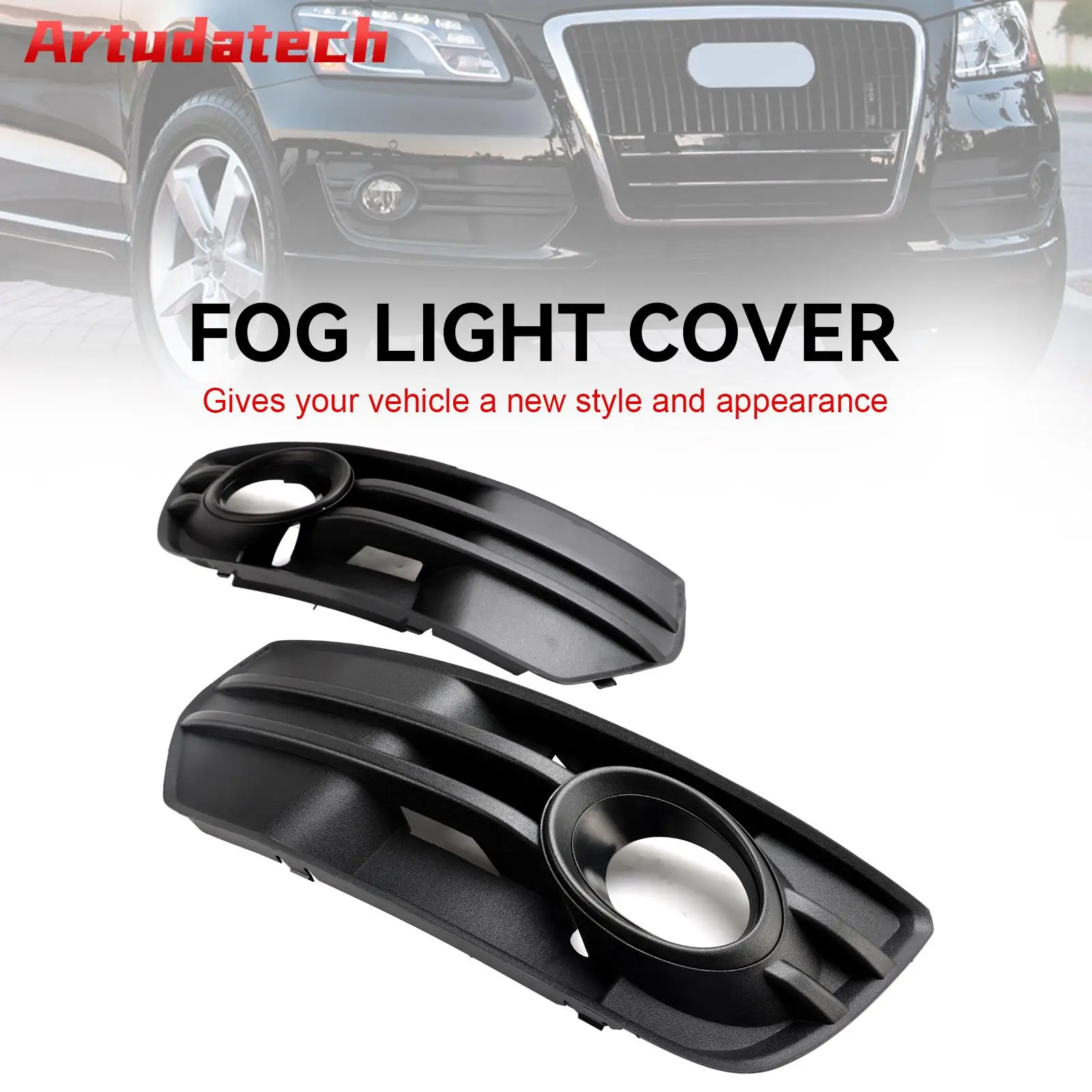 

Artudatech 2 шт. передний бампер гриль противотуманные фары чехлы накладки подходят для Audi Q5 2009-2012