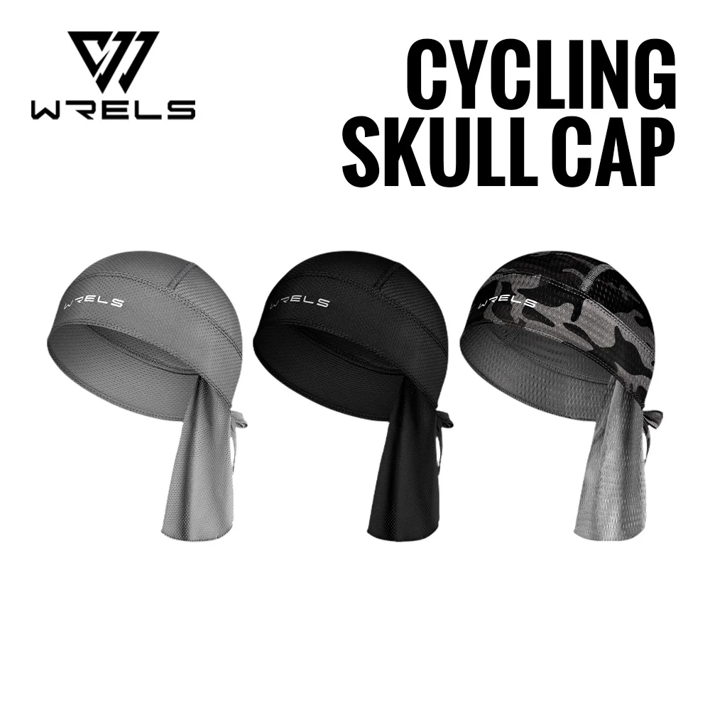 

WRELS Cycling Hat Under Helmet Quick Dry Summer Cooling Helmet Motorcycle Head Wrap Adjustable Cycling Running Durag Bandana