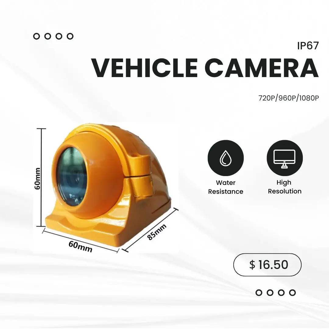 Side rear view 3 inch side mounted car camera CMOS800TVL HD pixel waterproof and rainproof boat / small car / commercial car