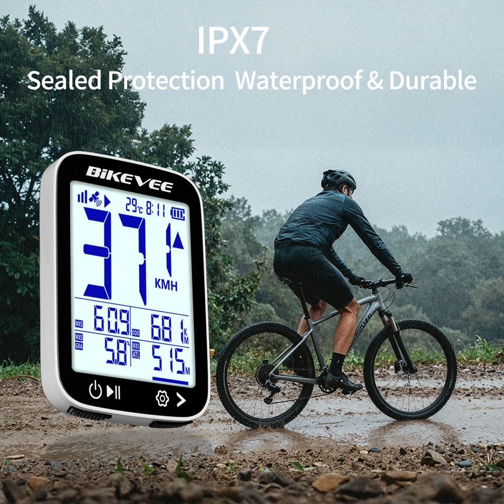 GPS Cycling Computer Speedometer&Odometer Multi-Functions Wireless Bike Computer with Auto Start/Stop/Backlight Feature