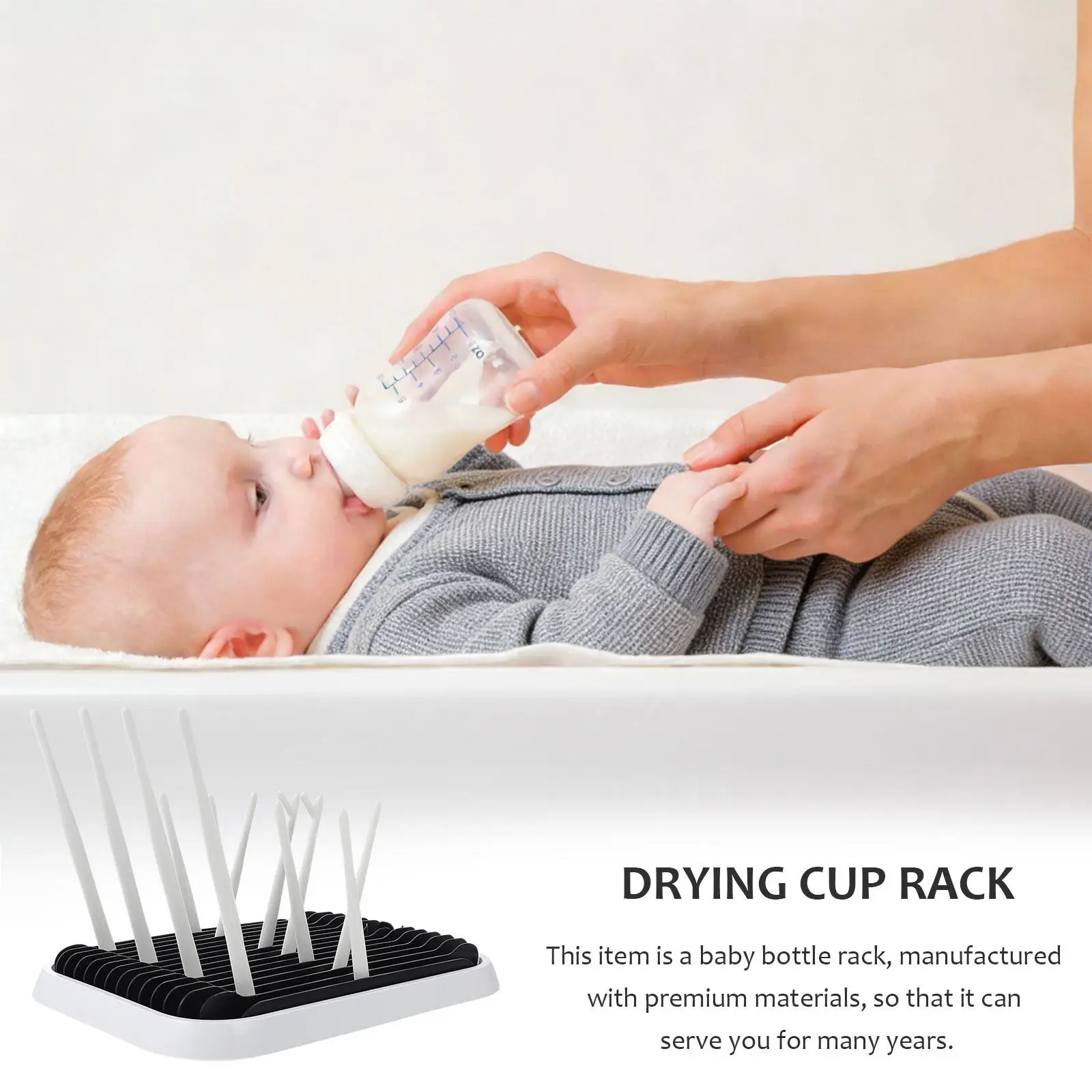 

1Pcs Baby Bottle Drying Rack Foldable Drain Rack for Bottles Cups Glasses Tableware Breathable Kitchen Organizer Storage Stand