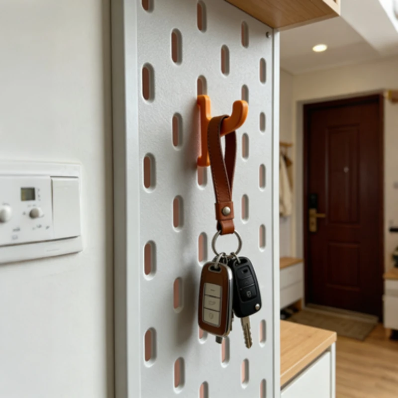 5/10PCSPegboard Short Hooks Simple Design Peg Board Matching Hanging Hook Multipurpose Desk Wall Storage Organizer Keep Room Tid