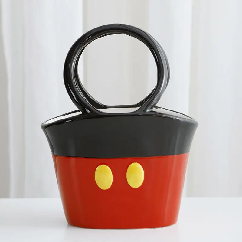 Imagem -03 - Mickeys dos Desenhos Animados Mouse Roupas Vaso de Cerâmica Creatuve Mickeys Bolsa Flor Vaso Bolsa Arranjo Flor Sala Estar Decoração Casa