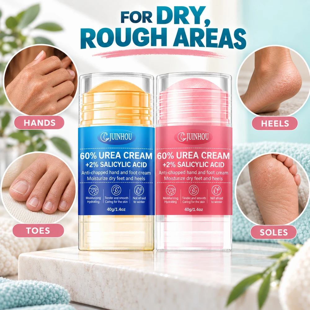 JUINHOU Foot Stick Cream Urea Salicylic Acid Hydrating Moisturizing Rough Heels For Dry Feet All Skin Types Holiday Gift