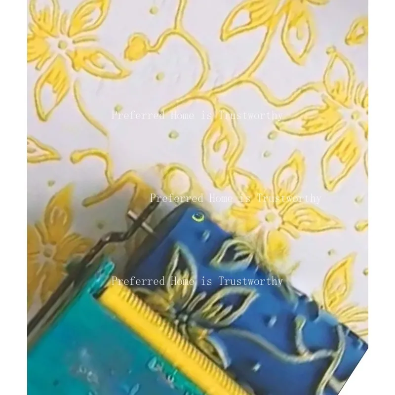 Suitable for 1PC 5 Inch 3D Wall Paint Rubber Roller Brush Head,Home Wallpaper Texture Painting Accessory‑No Handle