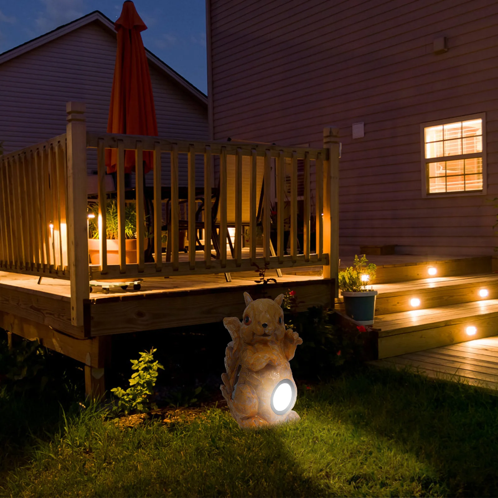 

Solar Garden Ornaments Lanterns for outside Light Outdoor Birthday Decor Lights