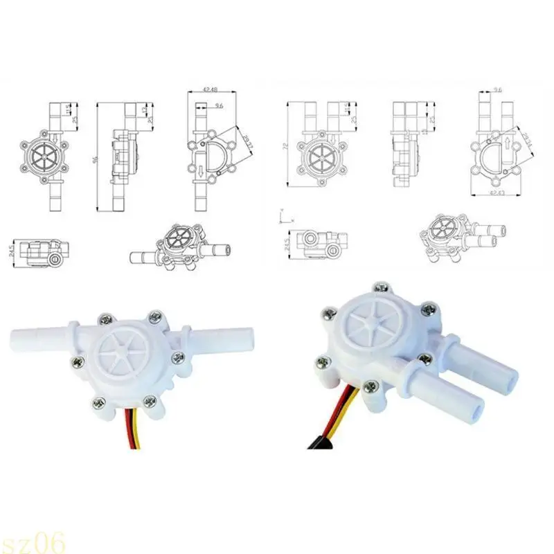 

Q2Q4 1/4 Quick 0.2-8L/min Water Meter Used for Water Dispenser