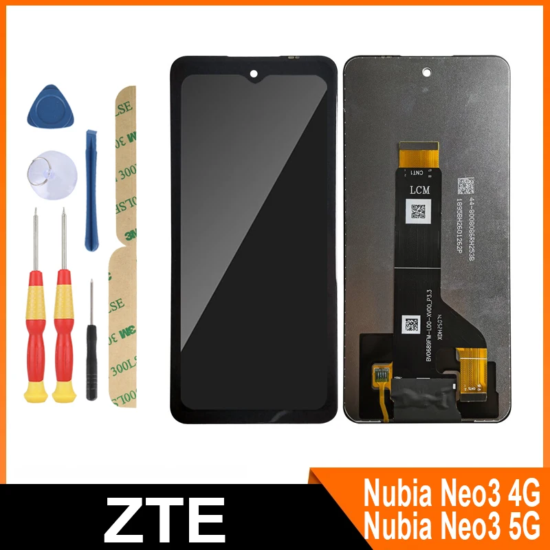 For ZTE Nubia Neo3 4G/Nubia Neo3 5G/V60 Smart/V60 Vita/V60 Design/Axon 60 Lite / LCD Display + Touch Screen