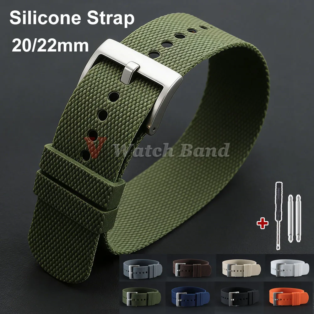 Nouveau bracelet de montre sport tendance en caoutchouc 20mm 22mm pour Seiko, bracelet de montre en silicone souple pour Omega