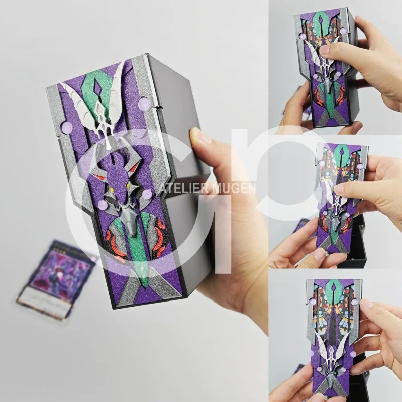 Yu-Gi-Oh! Dark Rebellion Xyz Dragon 3D-gedruckte Kartenbox PLA Dark Requiem Xyz Dragon Kreative Spiel-Sammlung Karten-Aufbewahrungsbox