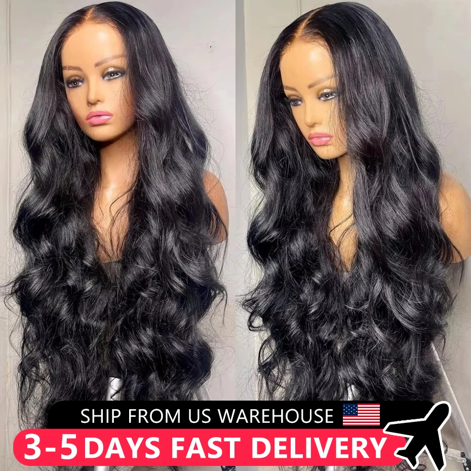 13x4 13x6 HD Transparent Lace Front Human Hair Wig Pre Plucked Brazilian Glueless Wig Body Wave 4x4 Lace Closure Wigs For Women