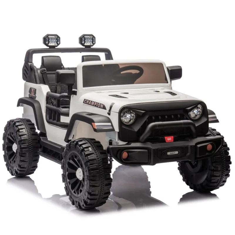 ركوب كهربائي للأطفال بمقعدين 24 فولت 400 وات مع جهاز تحكم عن بعد، تعليق 4 عجلات، أضواء LED، بلوتوث، USB، للأعمار من 3 سنوات فما فوق #3