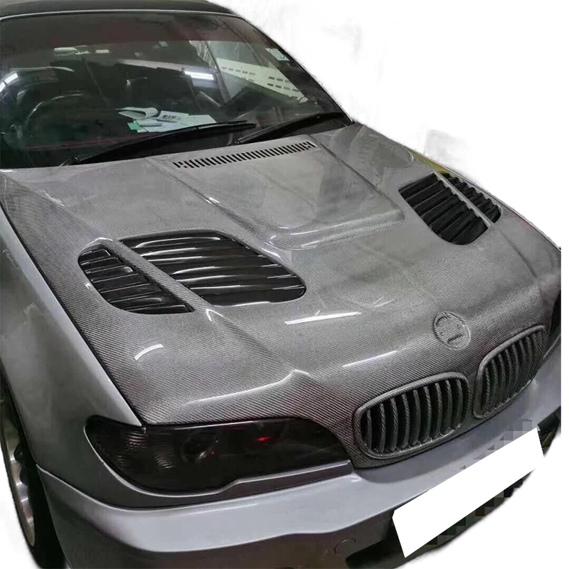 Car Hoods Carbon Fiber Front Engine Hood Bonnet For BMW E46