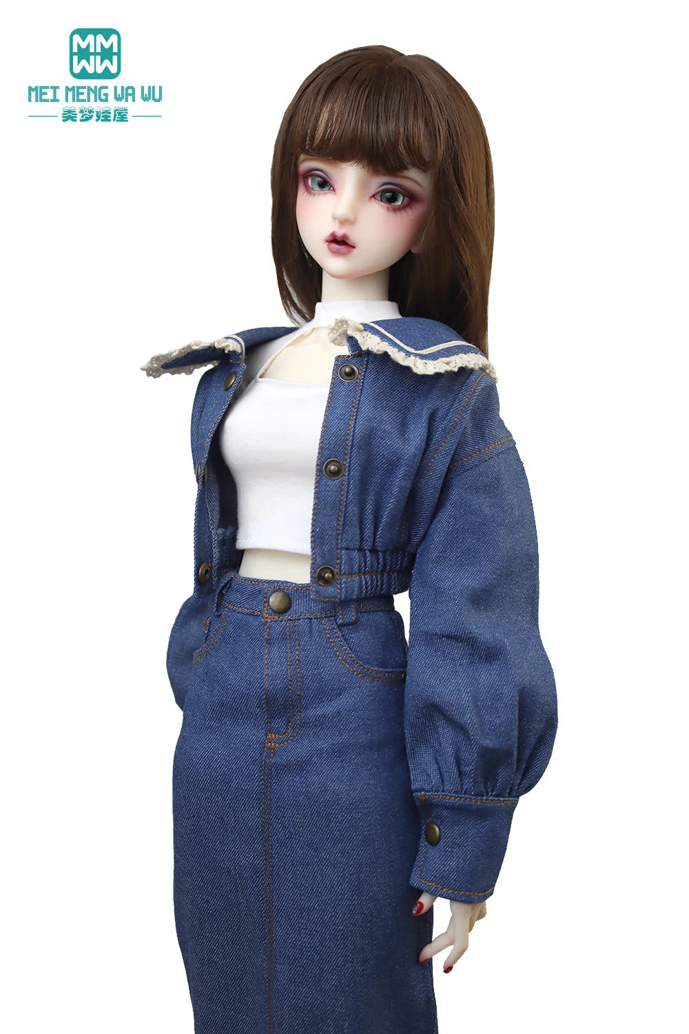 Fits 1/3 BJD Doll clothes DD SD doll Fashion jackets denim skirts Long skirt gift for girls