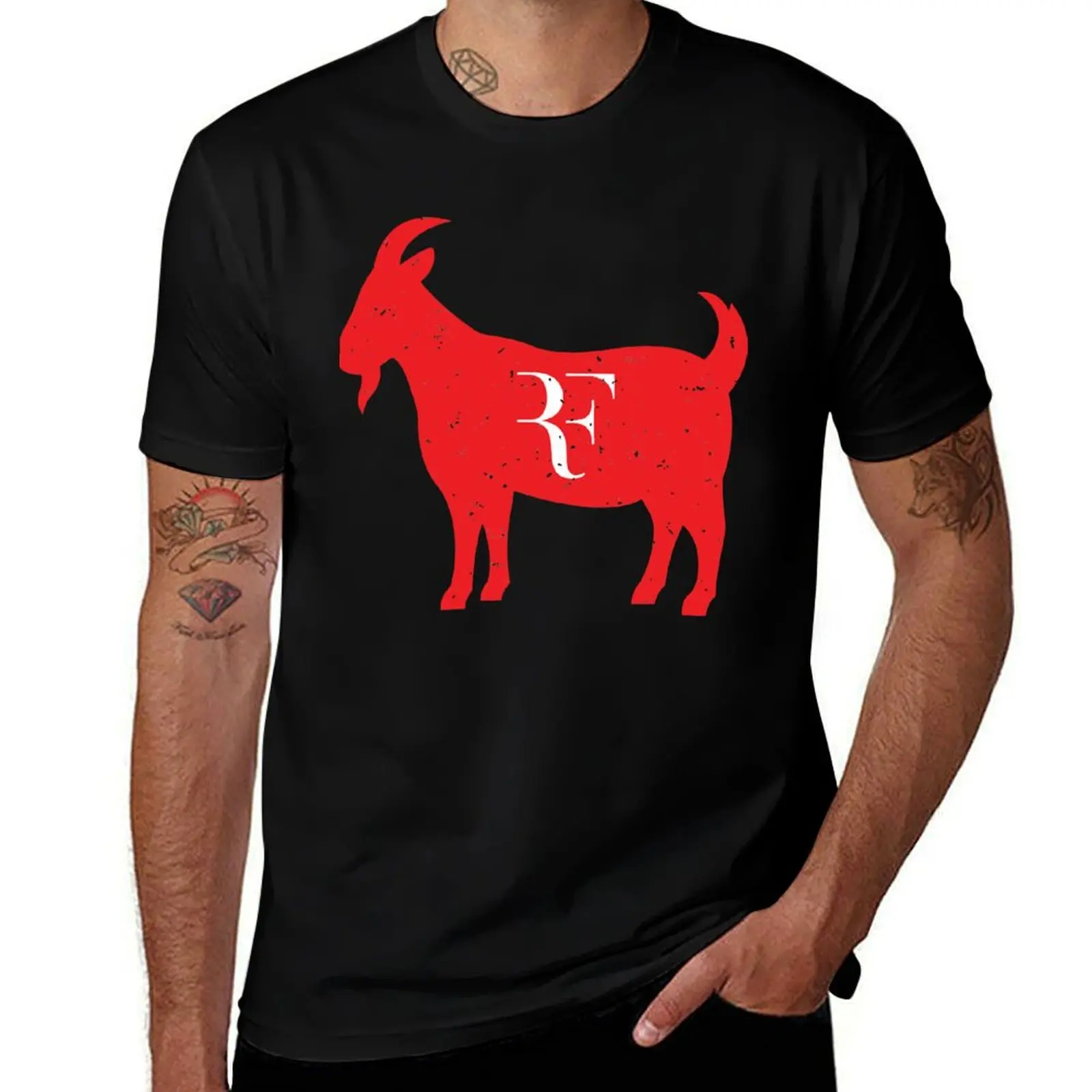 

GOAT RF Vintage T-Shirt Anime t-shirt blanks cotton man t-shirts plain mens t shirt graphic