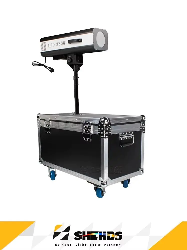 SHEHDS 330W LED Follow-Spot-Licht mit Flightcase für Catwalk, Hochzeit, Theater, DJ, Disco, Party, Show, Performance, Spotlight, 2 Jahre Garantie