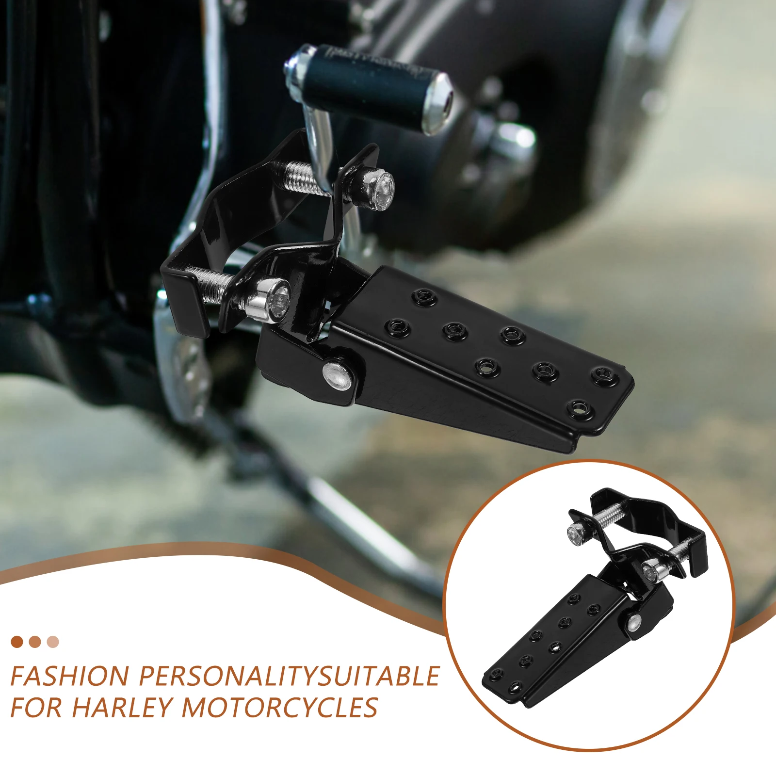 

2 Pcs Motorcycle Pedals Motorbike Foot Pegs Footrest Step Rests Accessories Folding Dirt Metal Rear Iron for