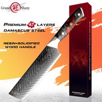 Grandsharp 7 Inch Professional Nakiri Knife AUS10 Japanese Steel Damascus Kitchen Knifes Fruit Vegetable Chopping Knives Cutlery
