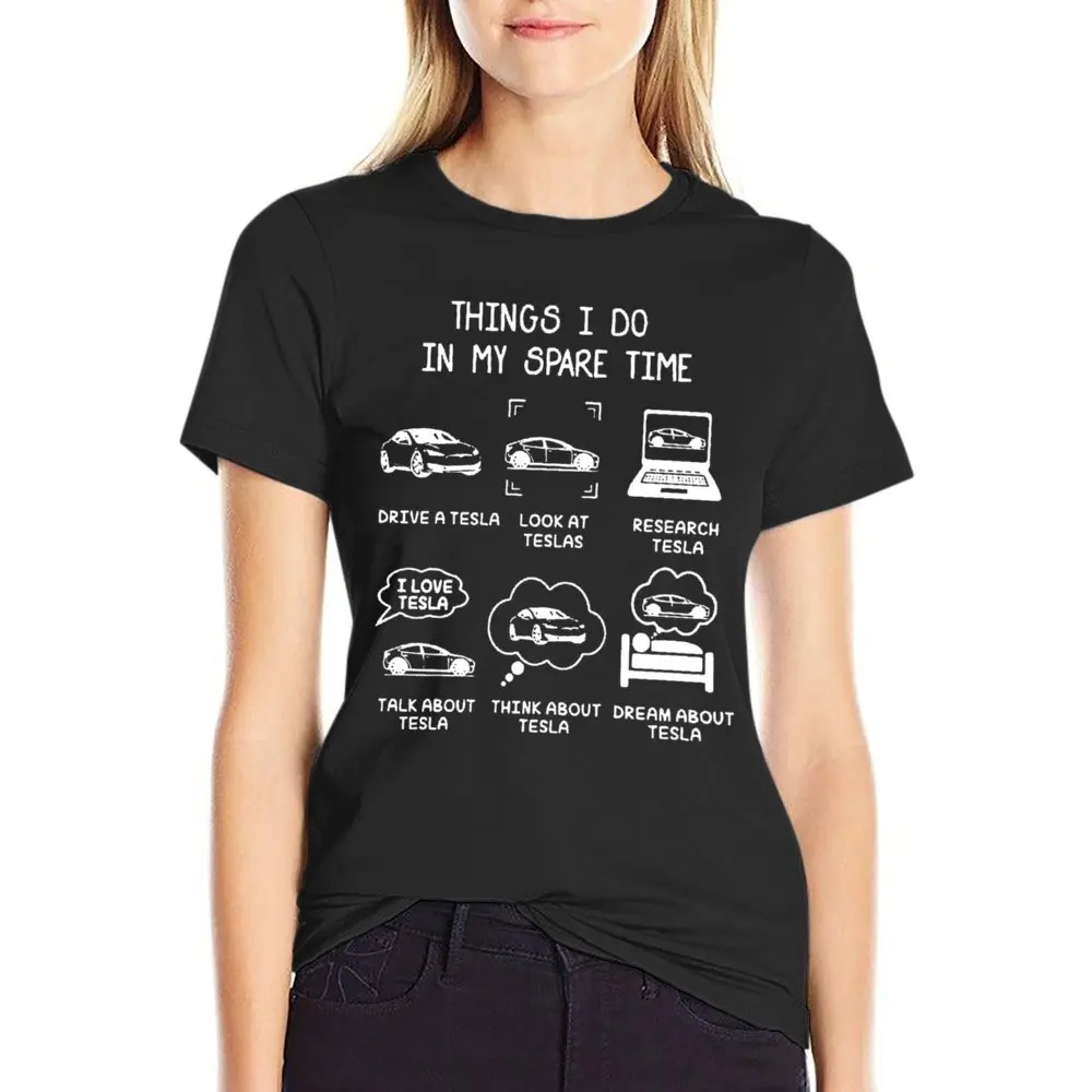 Things I Do In My Spare Time Tees Casual Graphic T-shirt Fresh  Move  Novelty Aactivity Competition