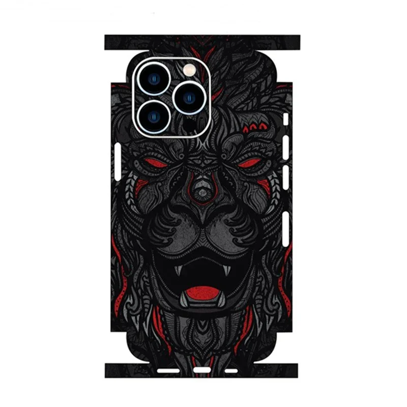 Colorful Boom, Lion & Sexy Girl Decal Skin per iPhone 15 14 13 12 Pro Max 14Pro custodie Cover Protector Wrap adesivi Ultra sottili