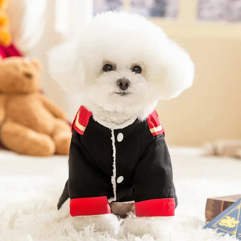 

Small and Medium Dog College Style Uniform Pet Warm Winter Dress Thickened Teddy Cotton Dress Skirt Fashionable Dog Clothes