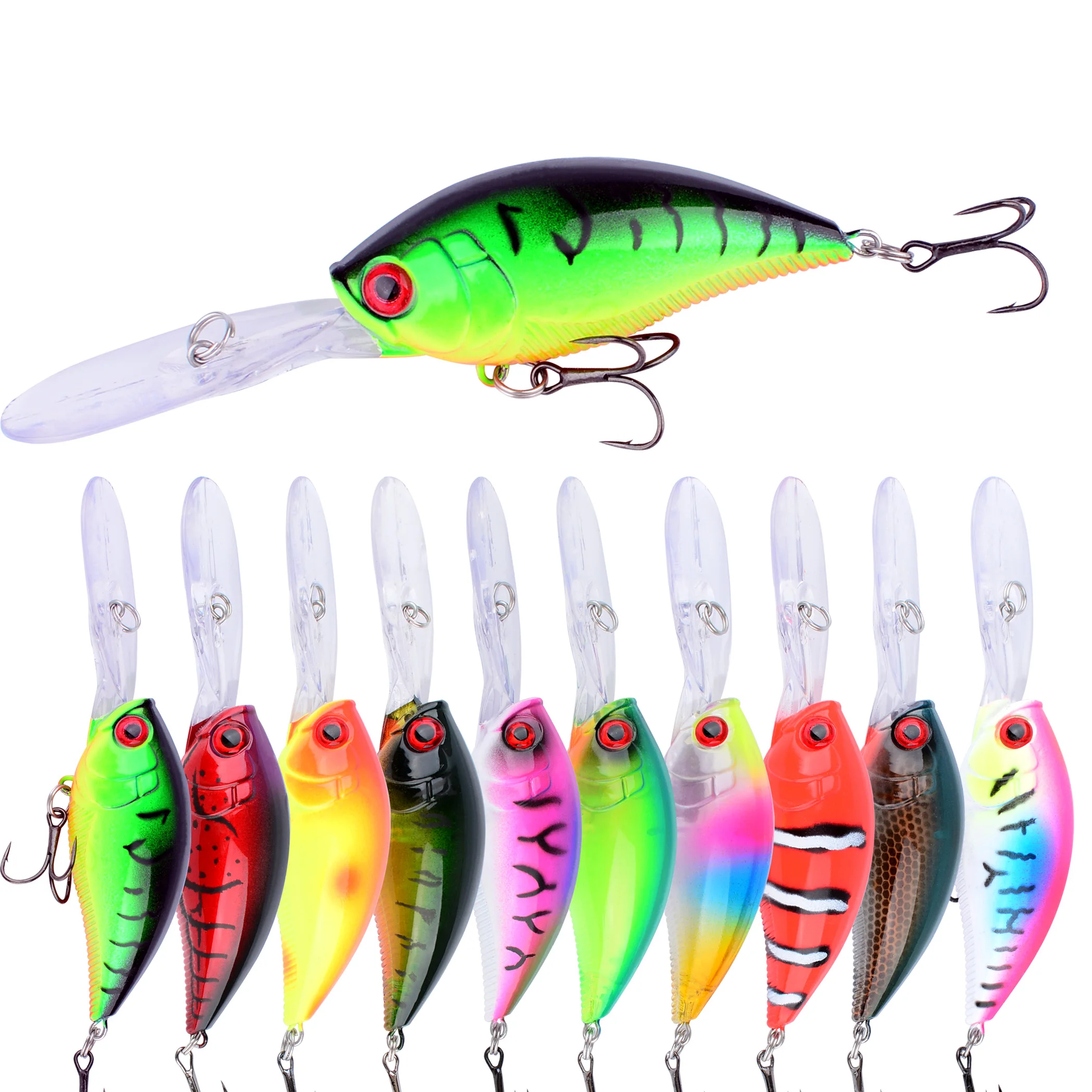 12cm 20g Crankbait Kunstköder für Hecht und Karpfen, Künstlicher Harter Köder, Wobbler, Crankbait Angelzubehör – Detail 4
